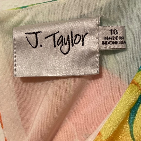 J.Taylor sz 10 Sunflower Multi Floral Print Sleeveless Dress NWT - Picture 7 of 14